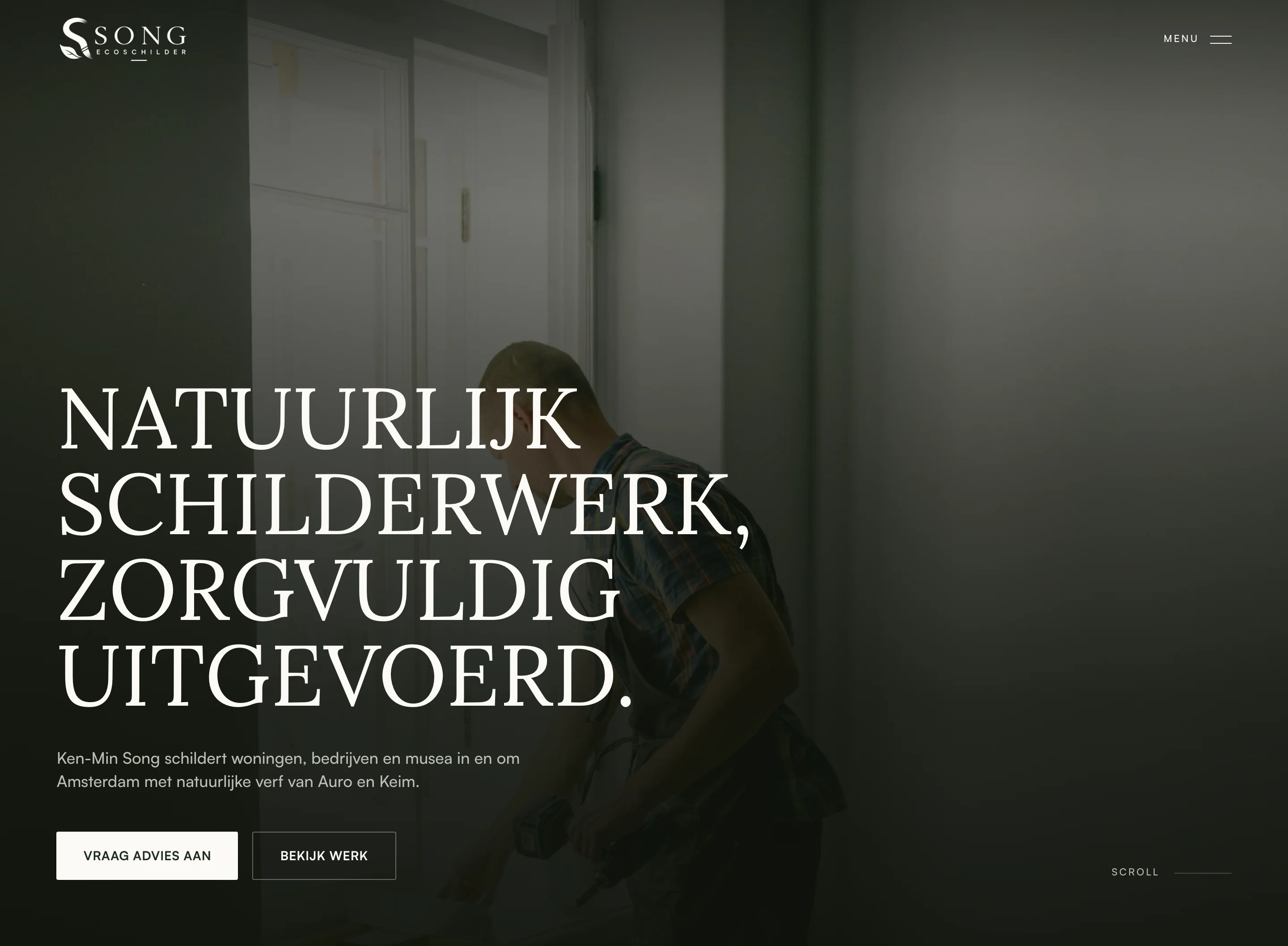 Song Eco Schilder: Schilderswebsite met diensten, werkvoorbeelden en een aanvraagformulier.